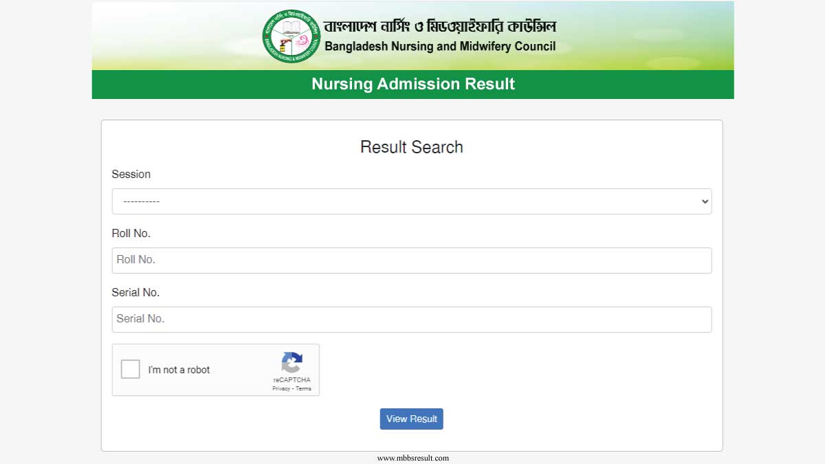 Nursing Admission Result